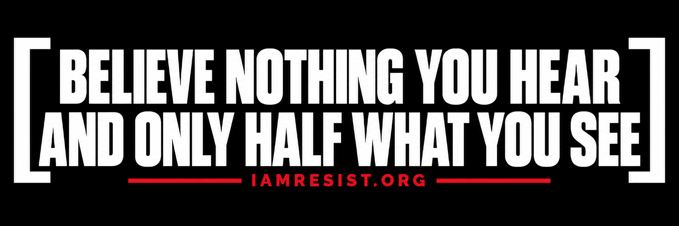 BELIEVE NOTHING Bumper Sticker